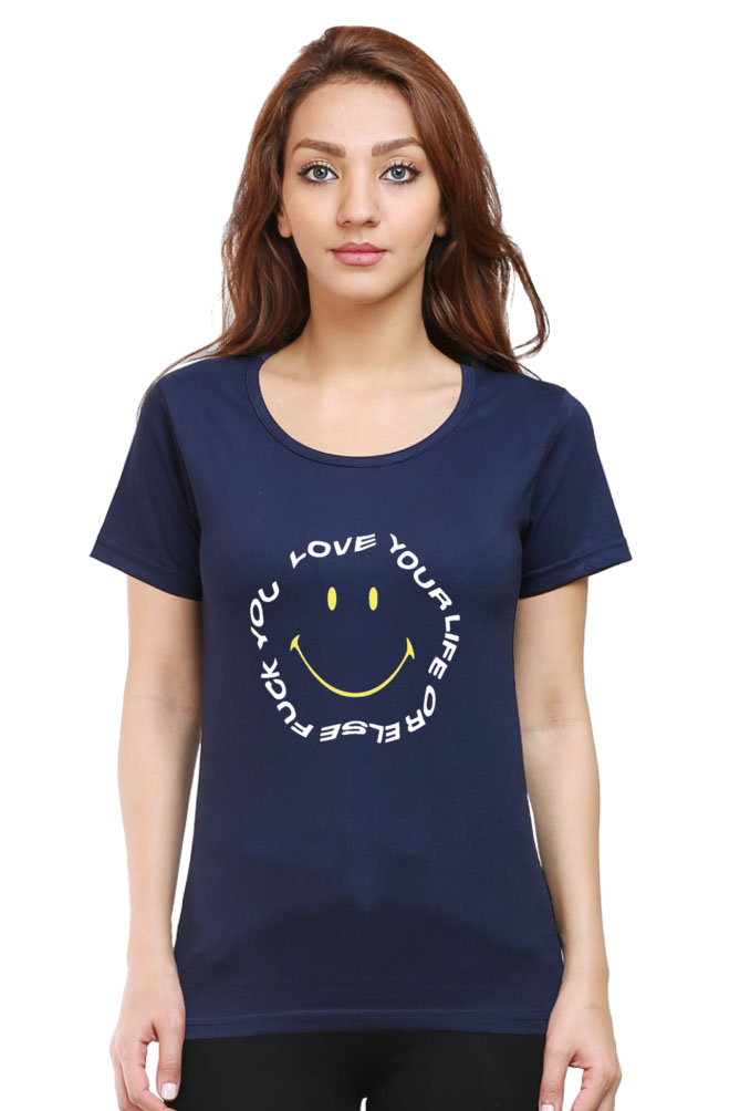 smiley art 24 navy blue